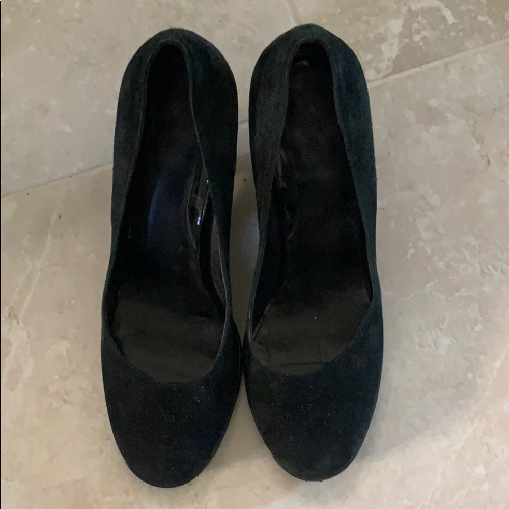 Cole Haan black patent and suede wedge size 9
